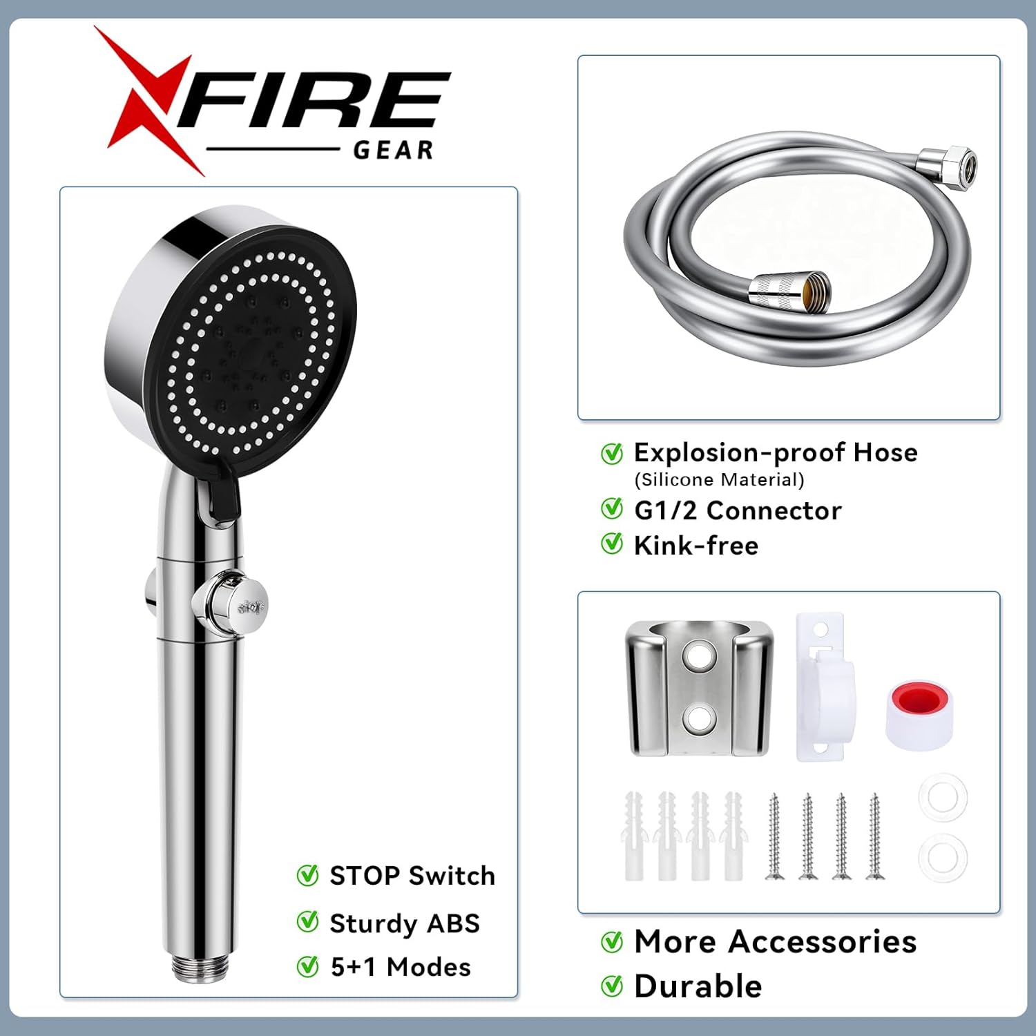 High Pressure Handheld RV Shower Head