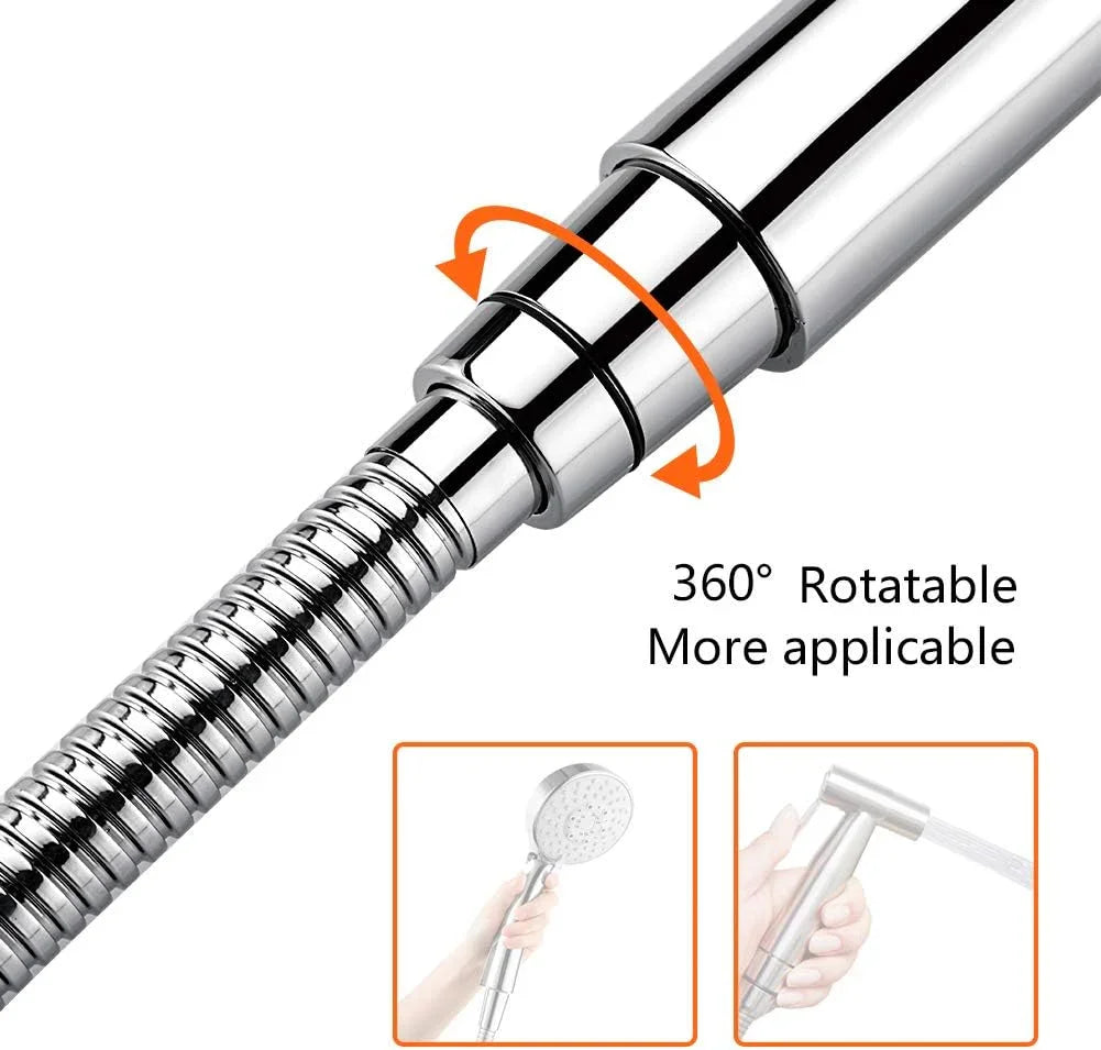 1/2" 1.8m Stainless Steel Shower Hose – Anti - Kink, Leak - Resistant, Durable, Chrome/Silver Universal Fit - THEONESHOWER