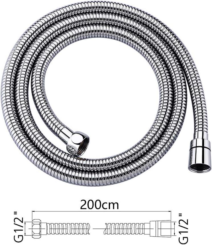 1/2" 2m Stainless Steel Shower Hose – Anti - Kink, Leak - Resistant, Durable, Chrome/Silver Universal Fit - THEONESHOWER
