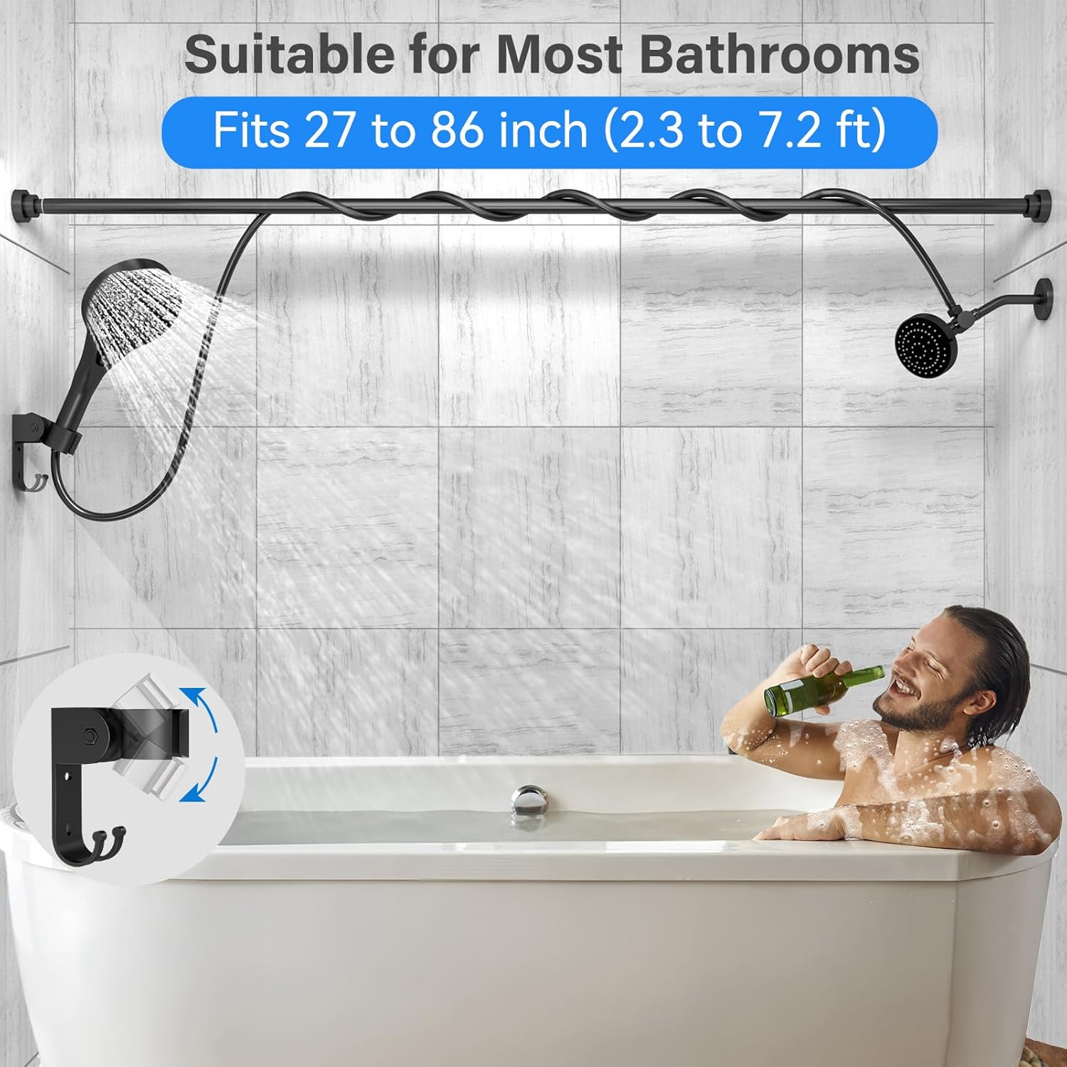 Dual Shower Head for Couples Bathroom