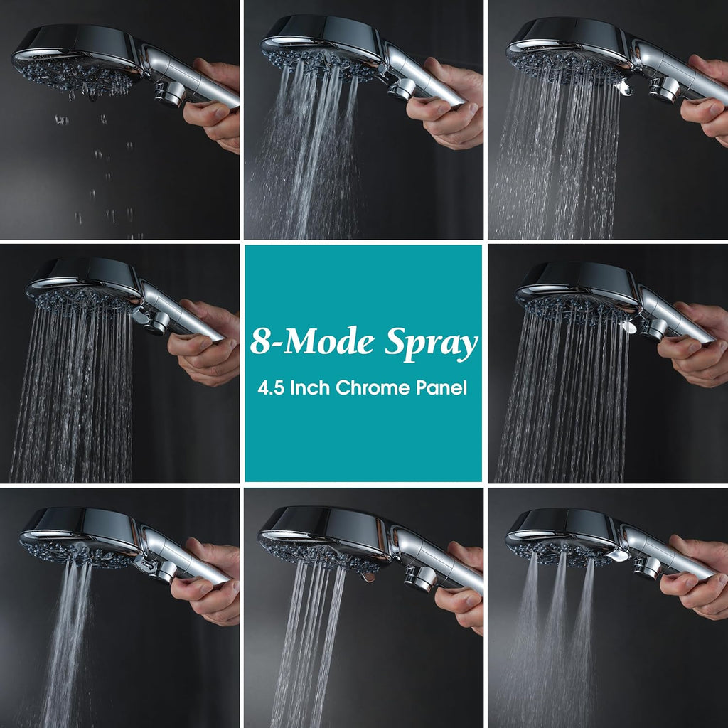 8-mode handheld shower hea