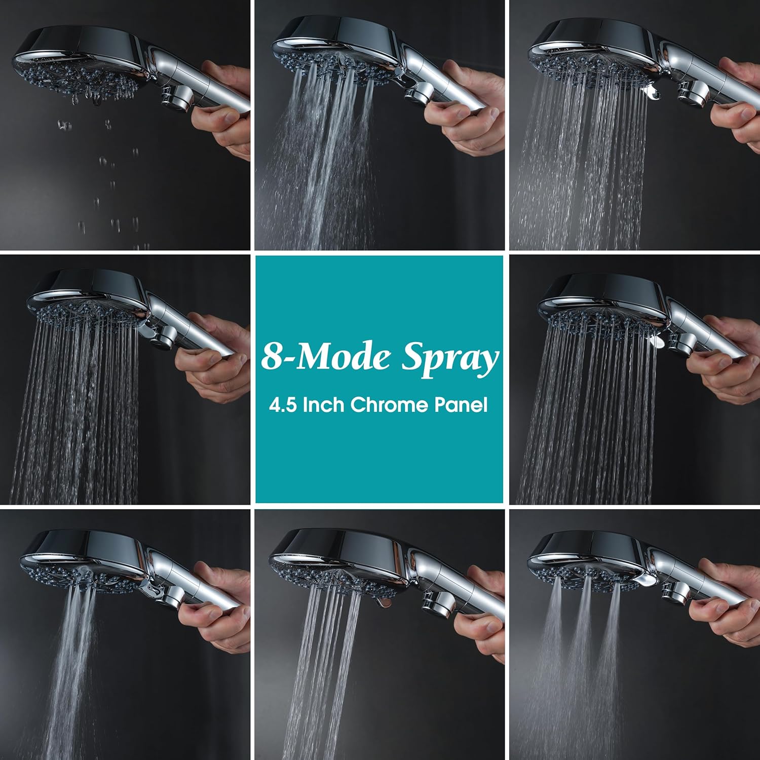 8-mode handheld shower hea