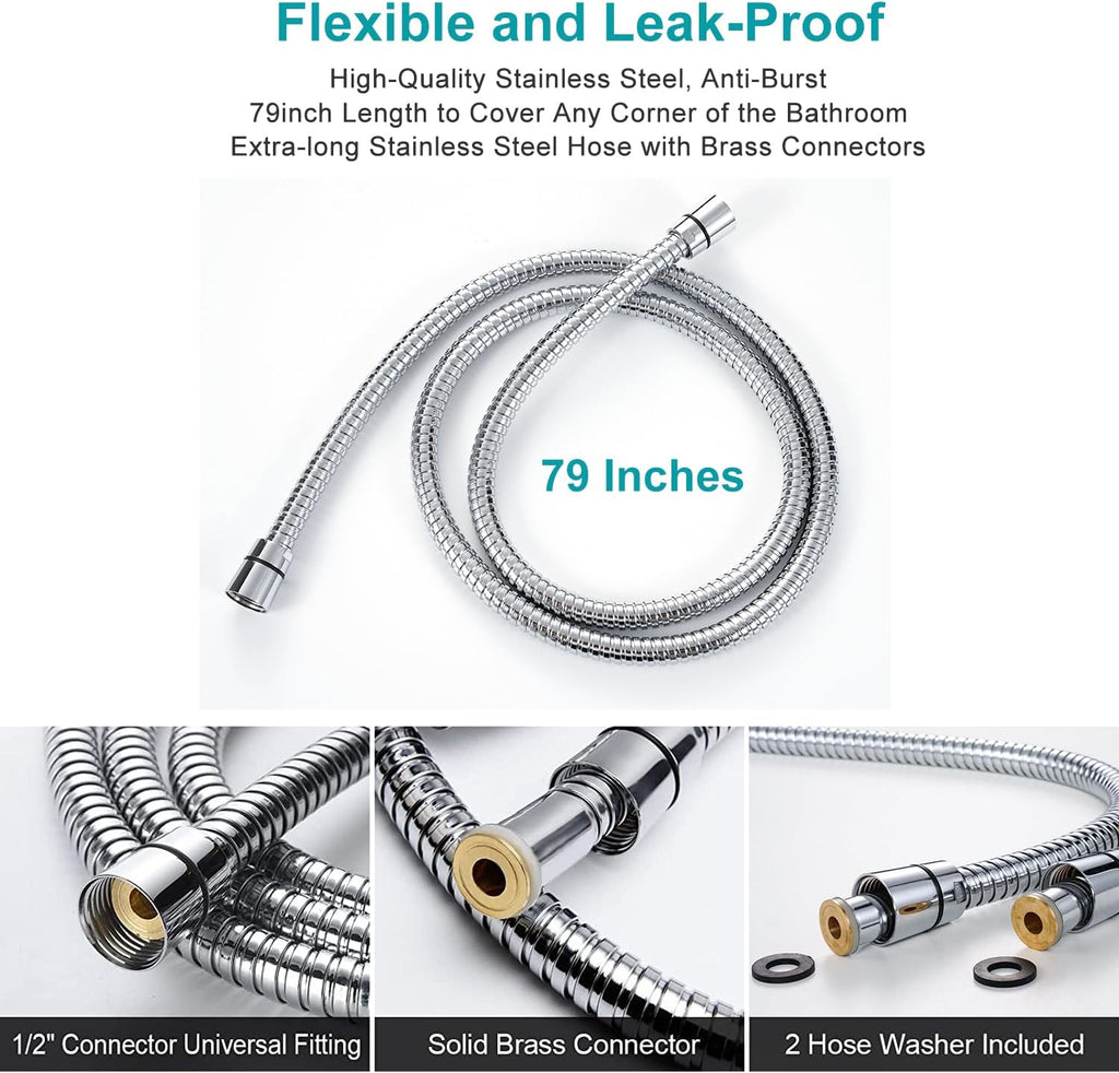 handheld shower head with hose