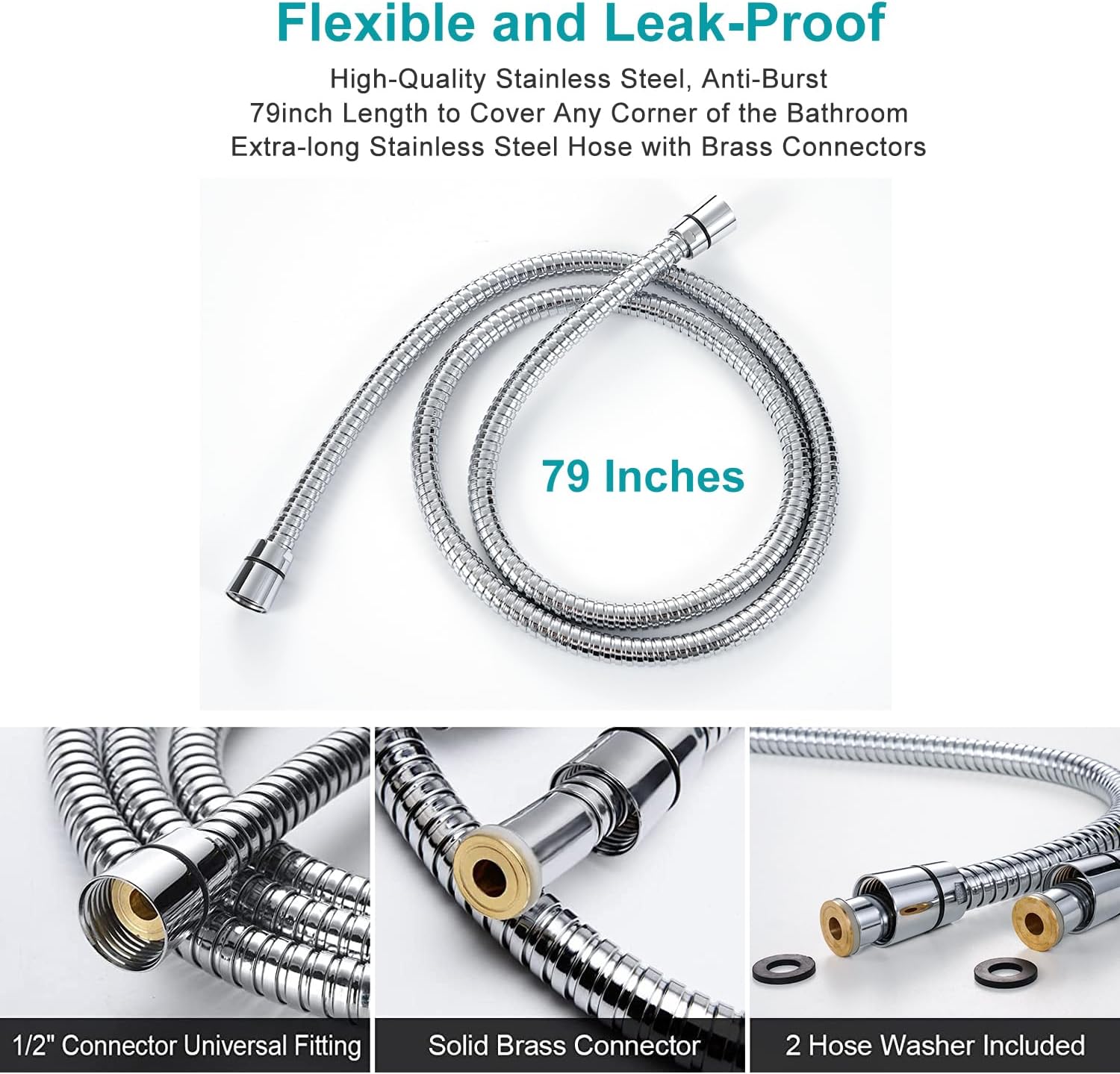 handheld shower head with hose