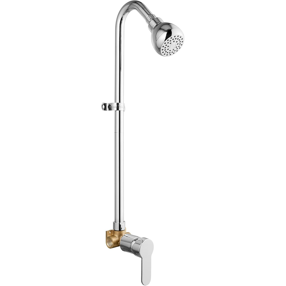 Polished Chrome Outdoor Shower Kit Single Handle