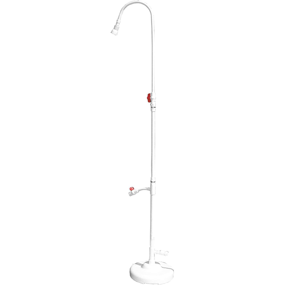 7FT Poolside Outdoor Shower with Foot Wash and Adjustable Head