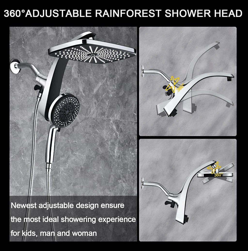 12 Inch Rainfall Shower Head with Handheld
