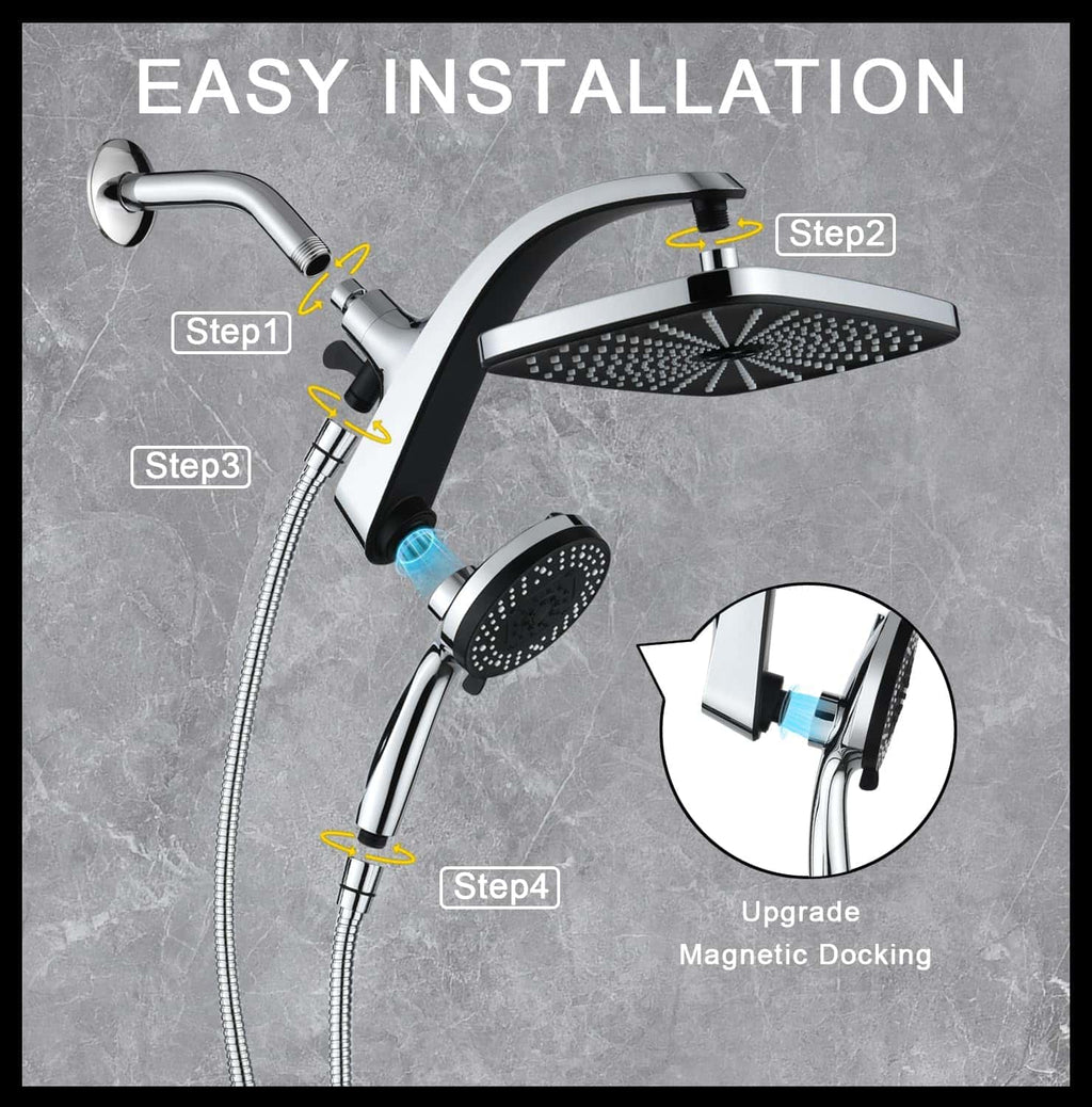 12 Inch Rainfall Shower Head with Handheld