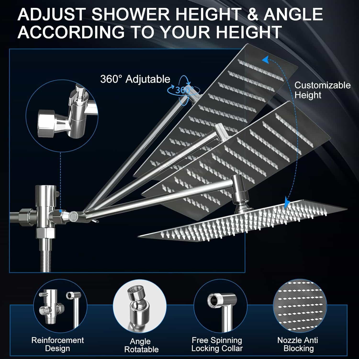 10 Inch Rainfall Shower Head with Handheld Combo