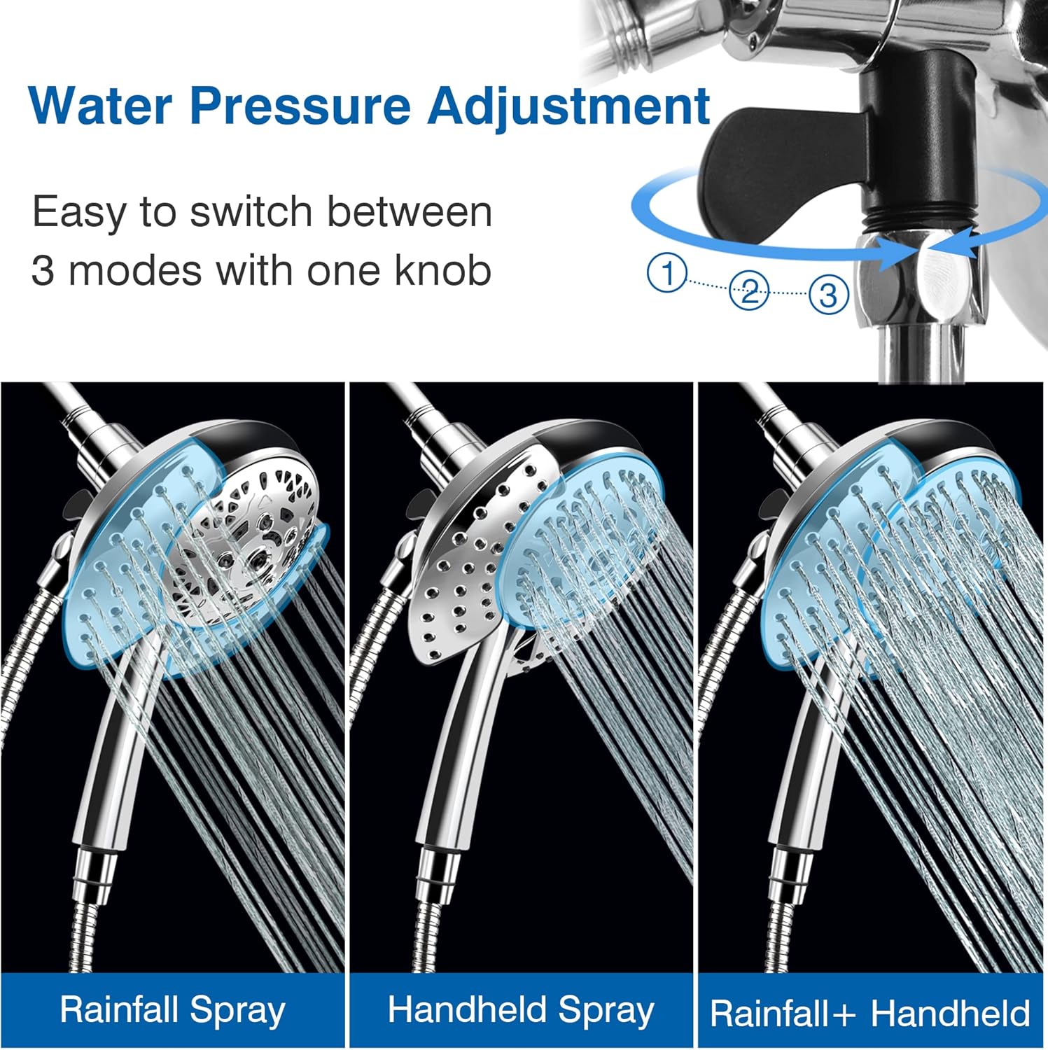 Rainfall Shower Head with Handheld Combo
