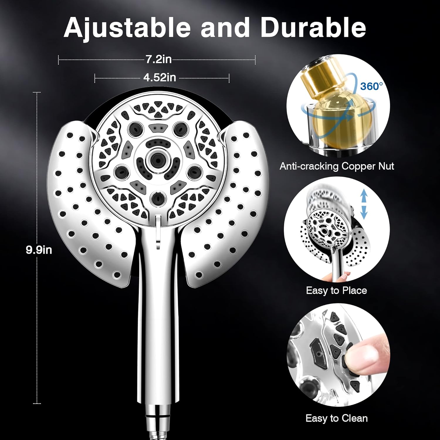Rainfall Shower Head with Handheld Combo