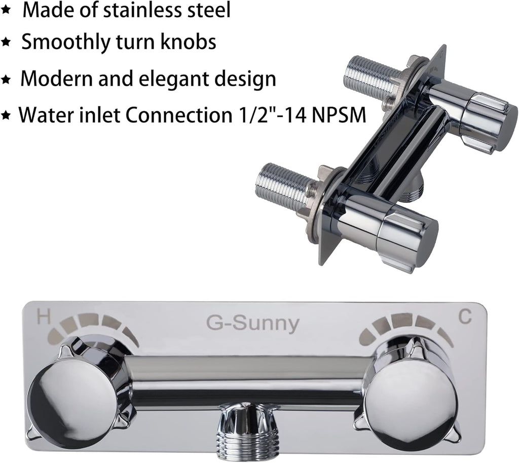 Chrome RV shower faucet kit