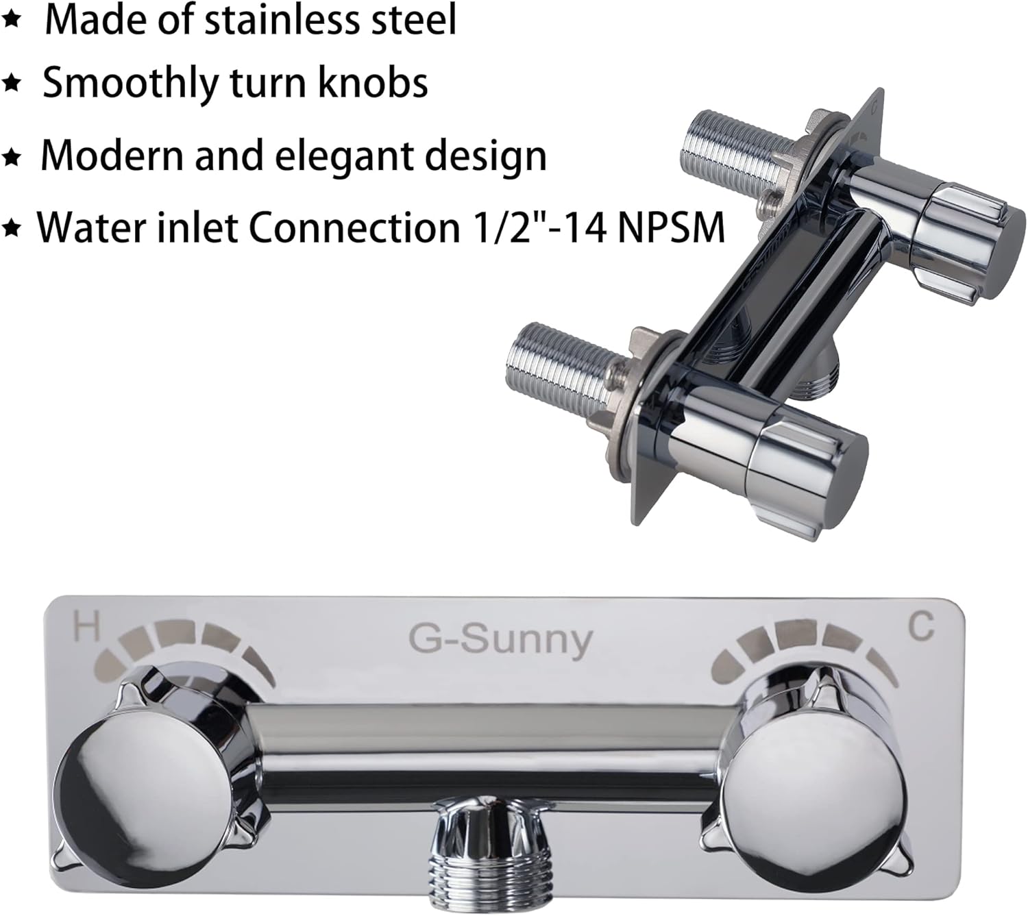 Chrome RV shower faucet kit