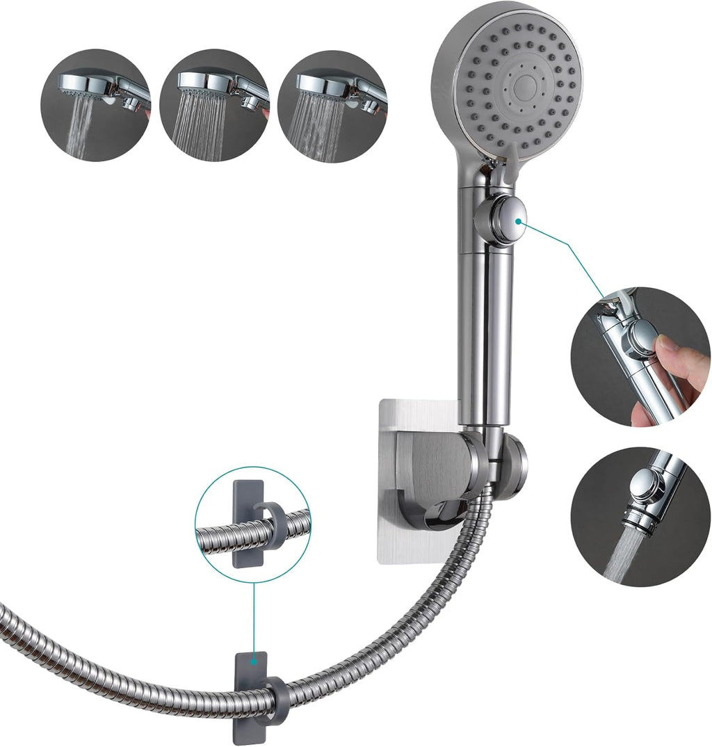 Handheld 5 - Spray Shower Head with Switch – High - Pressure & Water - Saving for Camper & RV - THEONESHOWER