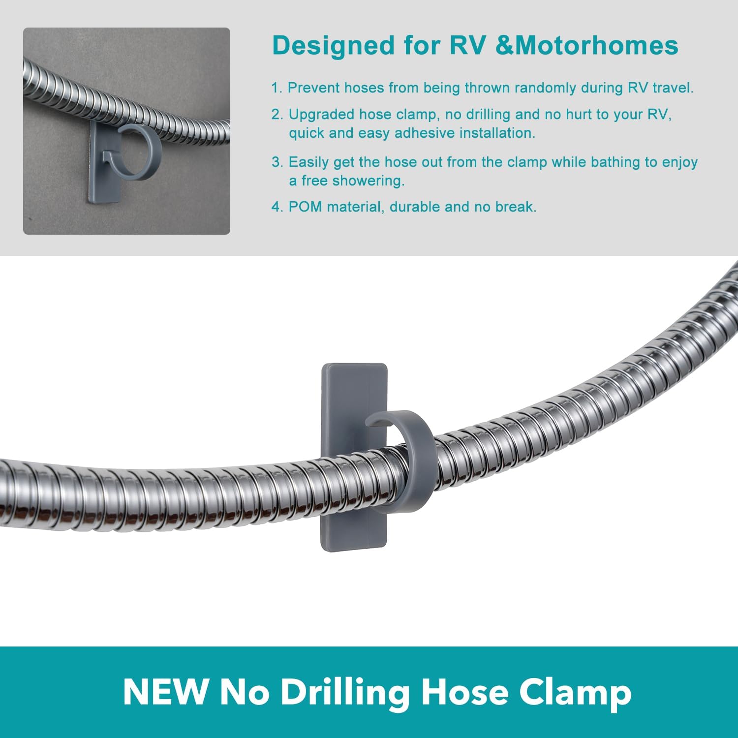 Handheld 5 - Spray Shower Head with Switch – High - Pressure & Water - Saving for Camper & RV - THEONESHOWER