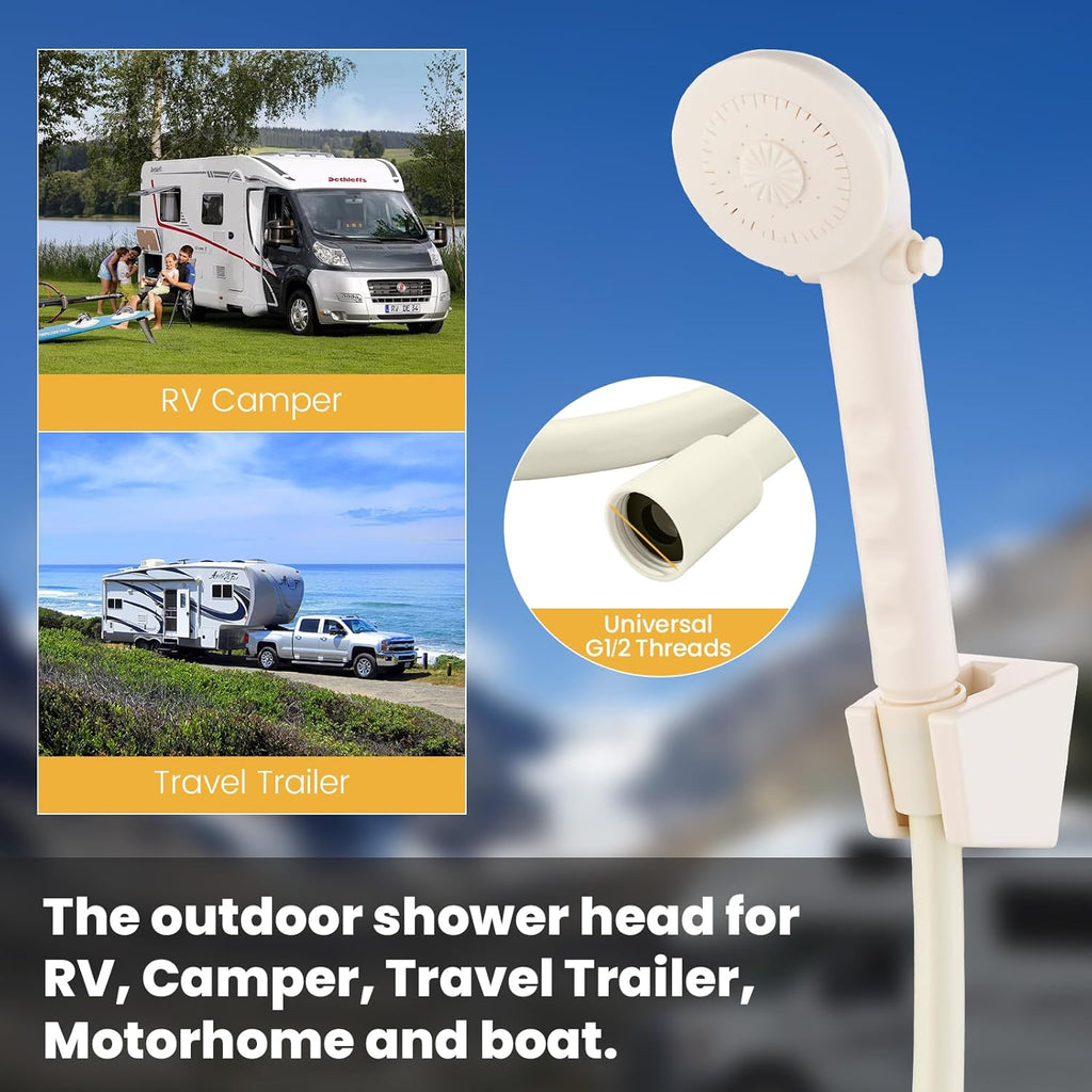 Handheld Portable Shower Head with Hose – Perfect for RVs, Campers & Travel Trailers - THEONESHOWER