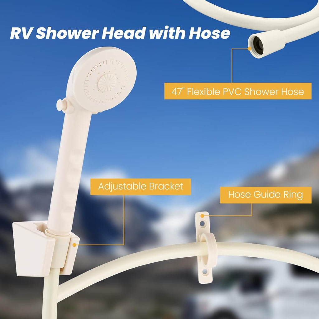 Handheld Portable Shower Head with Hose – Perfect for RVs, Campers & Travel Trailers - THEONESHOWER