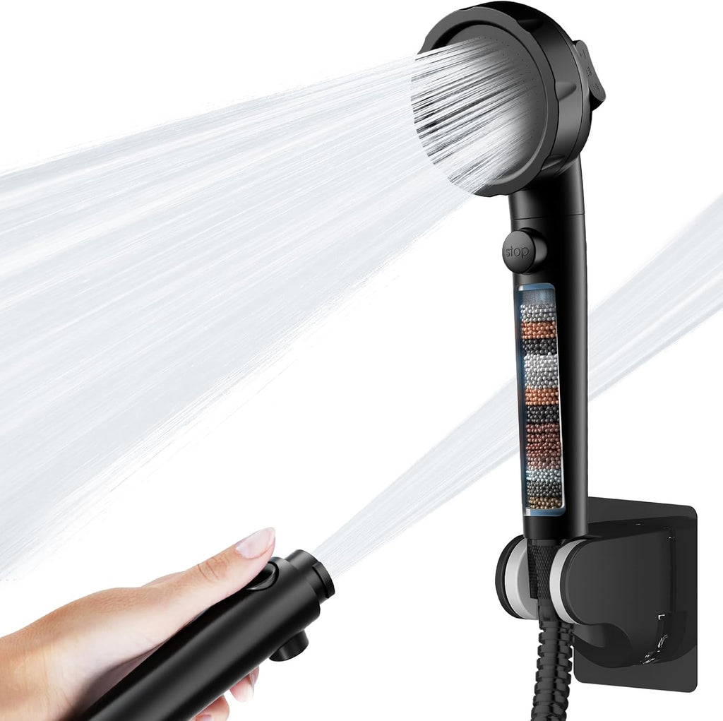 High - Pressure Camper Showerhead – Handheld with Hose, Detachable Filter & On/Off Switch - THEONESHOWER