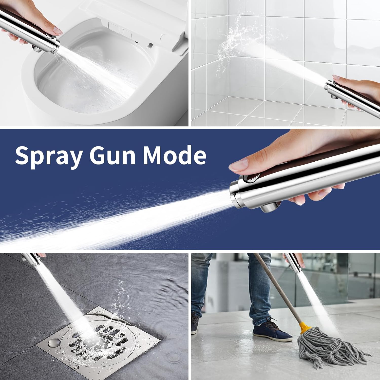 High - Pressure Camper Showerhead – Handheld with Hose, Detachable Filter & On/Off Switch - THEONESHOWER