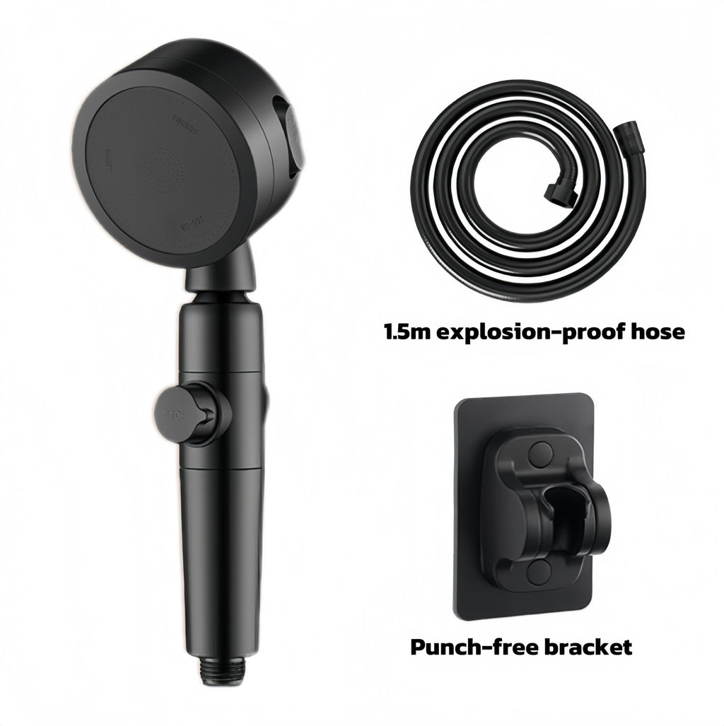 High Pressure Handheld Shower Head with 5 FT Hose and On/Off Switch - THEONESHOWER