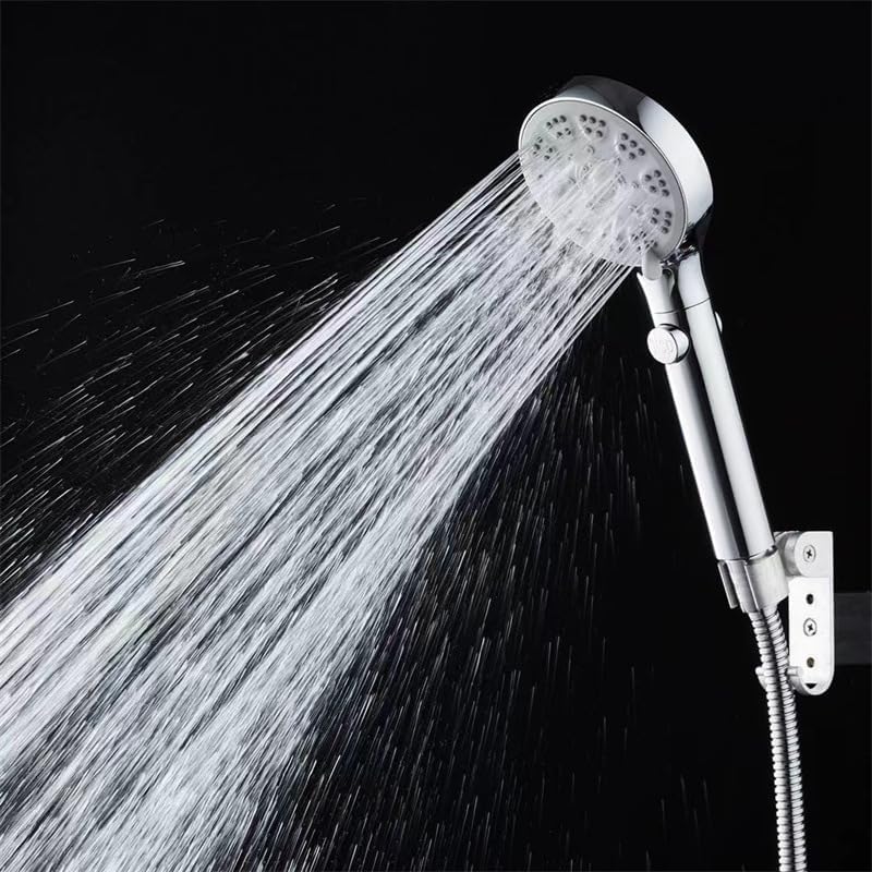High - Pressure Handheld Shower Head with 5 Spray Patterns, Hose & On/Off Switch - THEONESHOWER