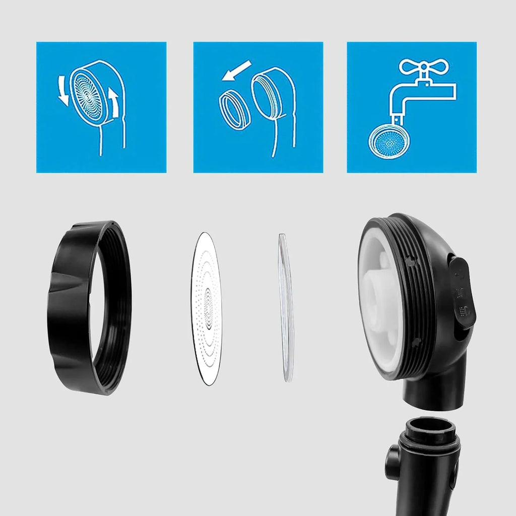 High Pressure Handheld Shower Head with Hose – 3 Spray Modes, ON/OFF Pause Switch, Adjustable Bracket, Removable RV & Camper Shower Wand - THEONESHOWER