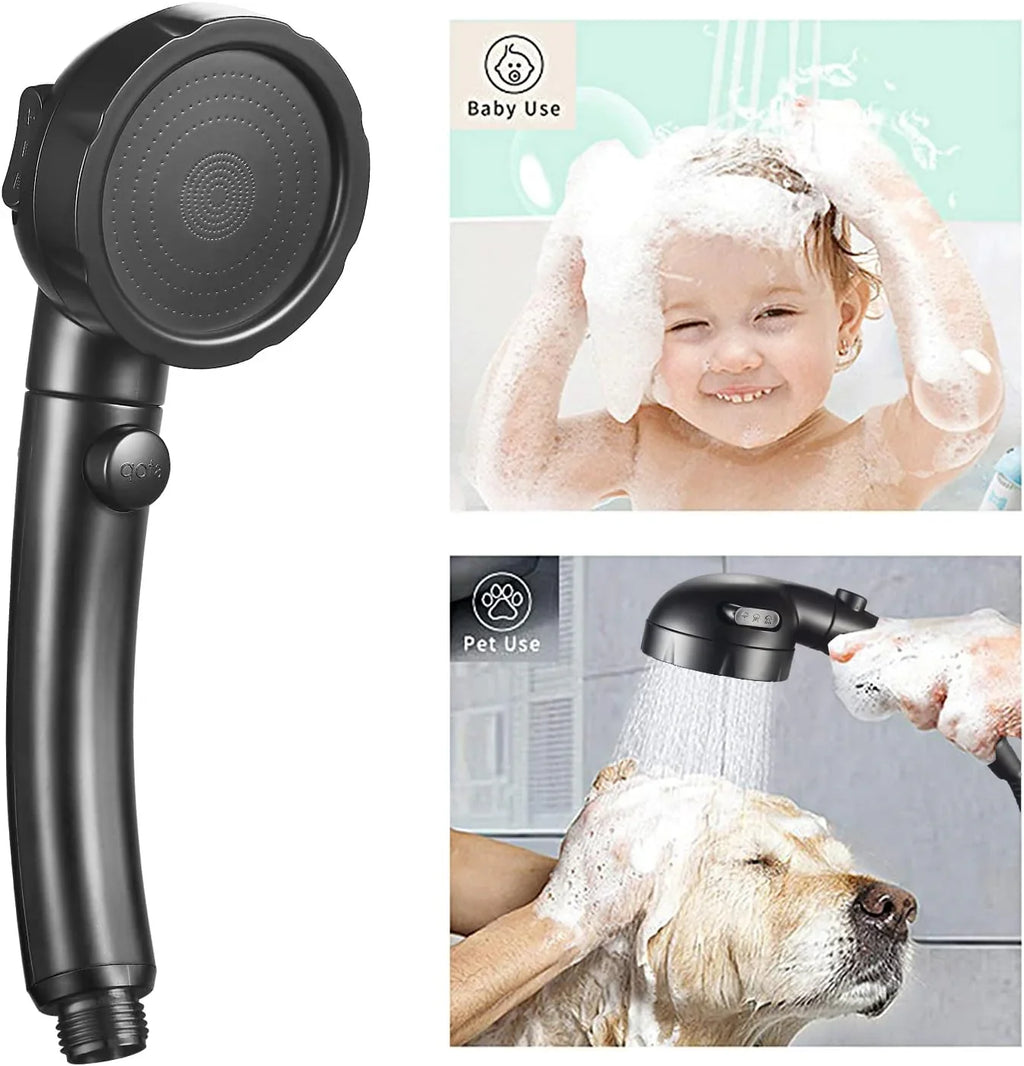 High Pressure Handheld Shower Head with Hose – 3 Spray Modes, ON/OFF Pause Switch, Adjustable Bracket, Removable RV & Camper Shower Wand - THEONESHOWER
