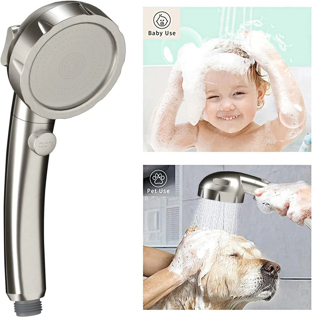 High Pressure RV Shower Head with Hose – Handheld 3 Spray Modes, ON/OFF Pause Switch, Adjustable Bracket, Removable Shower Wand - THEONESHOWER