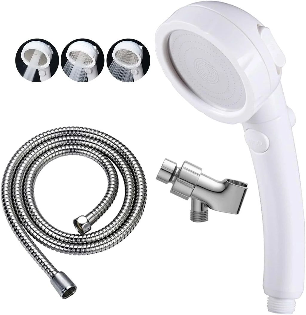 Portable Handheld Shower Head for Camper – High Pressure, 3 Spray Modes, ON/OFF Pause Switch, Removable Wand with Adjustable Bracket - THEONESHOWER