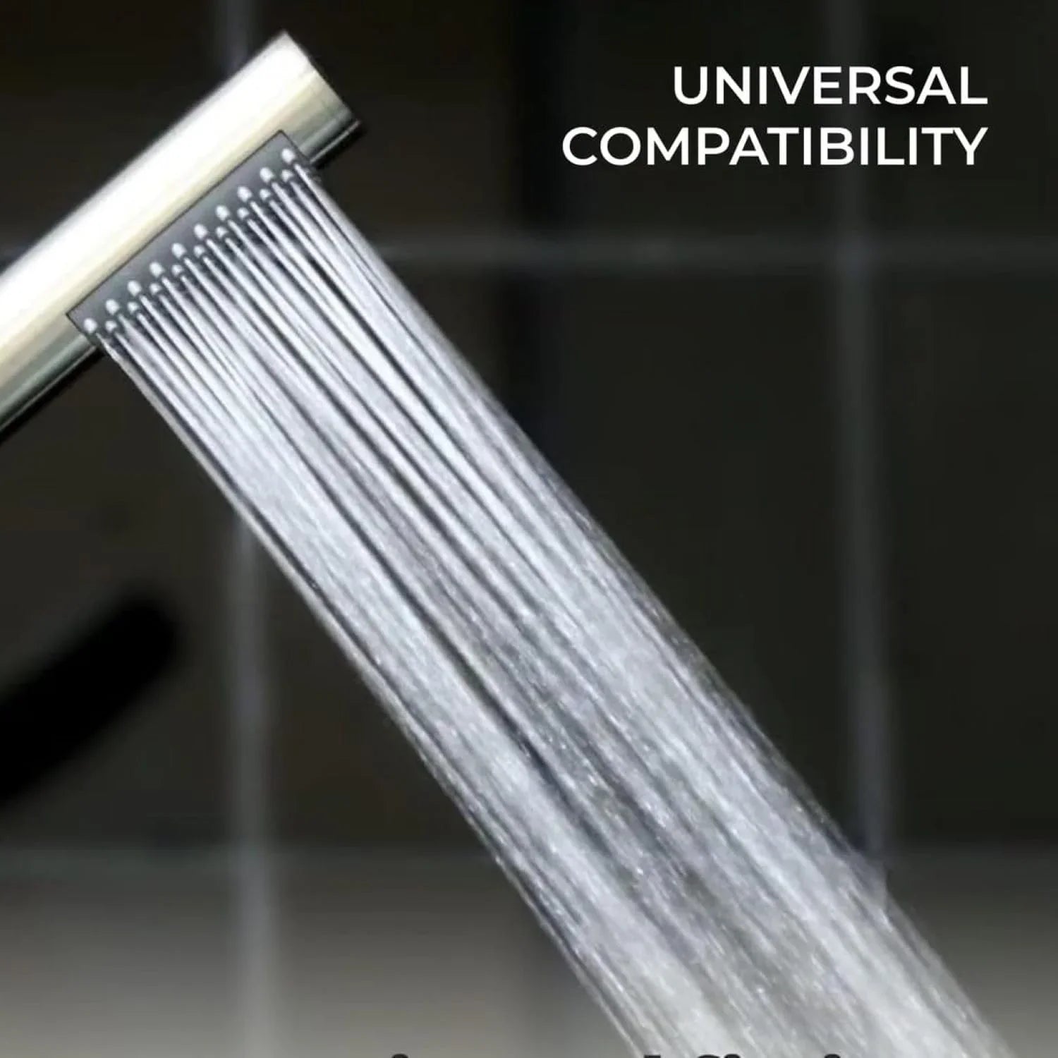 Replacement Universal Handheld Shower Head – High Pressure Stainless Steel Pencil Showerhead, Screw - On Attachment, Handheld Micro Shower Wand - THEONESHOWER