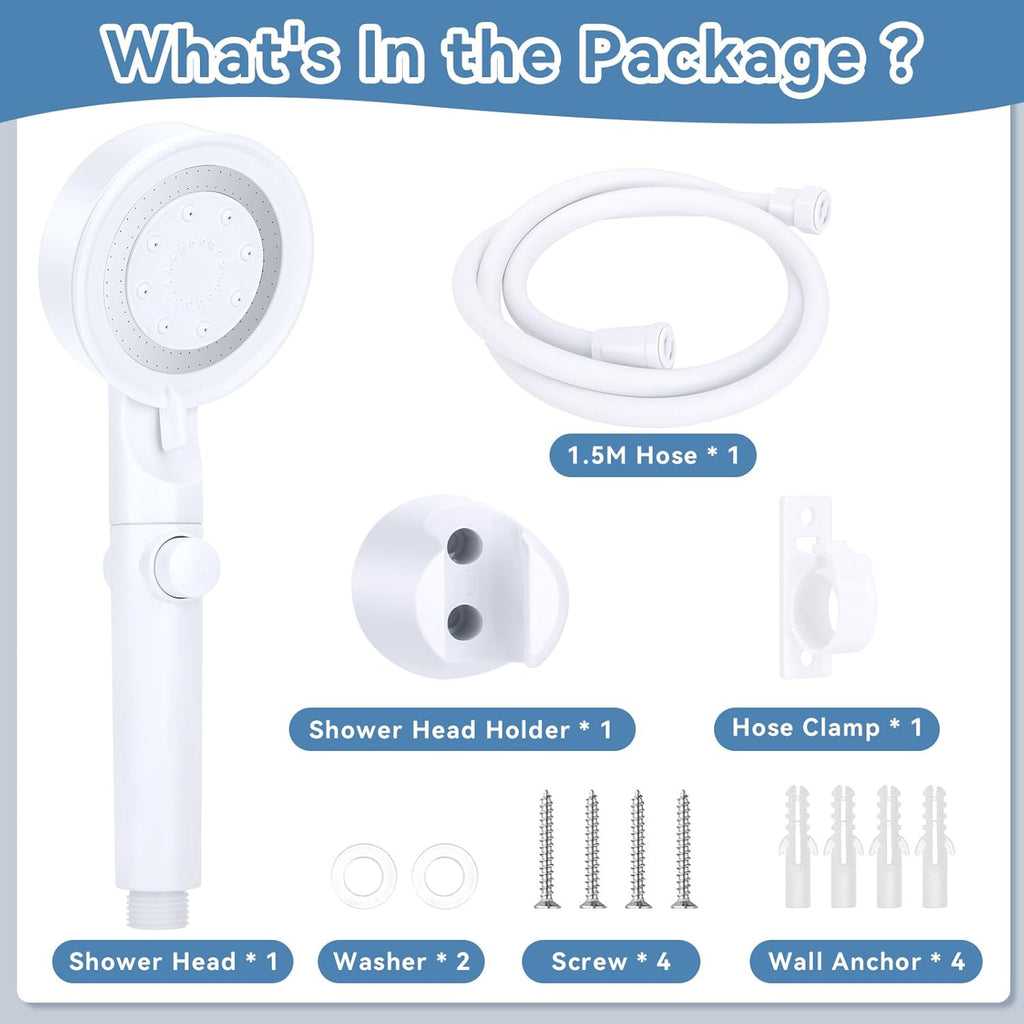 RV Shower Head with Hose, 5+1 Spray Modes, Water Saving, On/Off Switch - THEONESHOWER