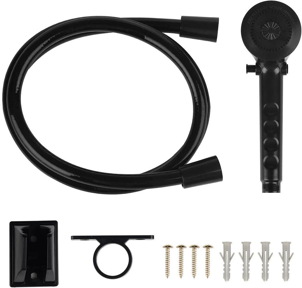 Black RV exterior shower